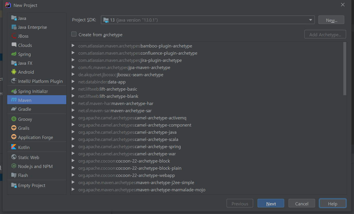 IntelliJ에서 Spring MVC 환경 만들기